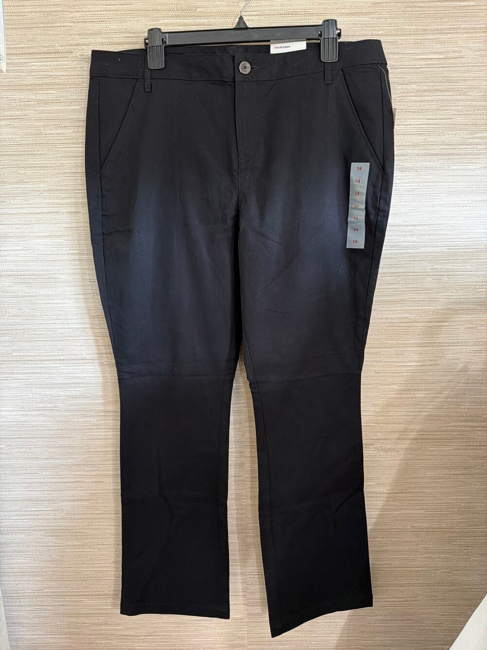 Old Navy Boot-cut Stretch Black Dress pants size 14 NWT